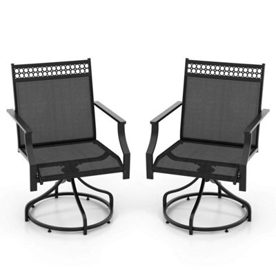 Patio Rotating Dining Chairs Set Of 2 Patio Chairs Outdoor Bistro Chairs - image 1