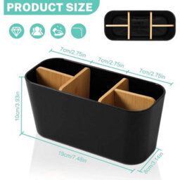 Bamboo Toothbrush Holder Bathroom - thumbnail 2