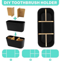 Bamboo Toothbrush Holder Bathroom - thumbnail 3