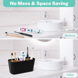 Bamboo Toothbrush Holder Bathroom - thumbnail 4