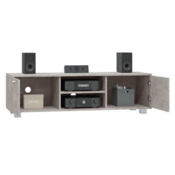 Berkfield Tv Cabinet Concrete Grey 140X40.5X35 Cm Engineered Wood - thumbnail 3