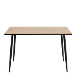 Furniture To Go Wilma Dining Table With Oak Top & Black Legs - thumbnail 2