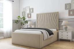 "Sloomy Somerset Almond Coniston Bed Frame With Mattress With 50"" Upholstered Headboard 2'6 Small Single" - thumbnail 2