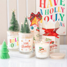 Bah Humbug Orange & Clove Glass Candle With Tree - thumbnail 5