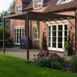 Rutland County Garden Furniture Wall Mounted Box Pergola - L360 X W360 X H270 Cm - Rustic Brown - thumbnail 4