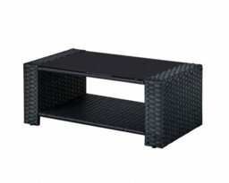 Home Detail 4-Seater Rattan Garden Bistro Set With Coffee Table, Black Rattan - thumbnail 6