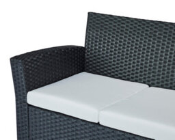 Home Detail 4-Seater Rattan Garden Bistro Set With Coffee Table, Black Rattan - thumbnail 7