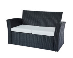Home Detail 4-Seater Rattan Garden Bistro Set With Coffee Table, Black Rattan - thumbnail 4