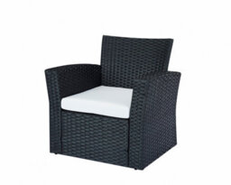Home Detail 4-Seater Rattan Garden Bistro Set With Coffee Table, Black Rattan - thumbnail 5