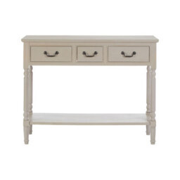 Orsina Grey Console Table For Hallway, Pine Wood  Wood Table For Home Décor With 3 Drawers
