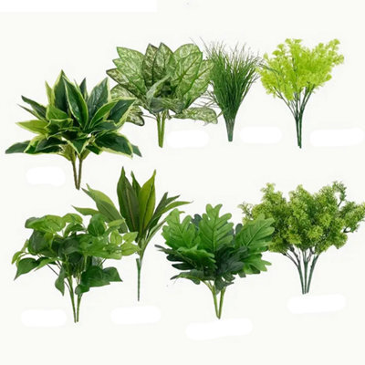 18 Pack Artificial Green Plants, Simulated Persian Grass Wall Decoration Materials, Simulated Plants - image 1