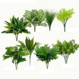 18 Pack Artificial Green Plants, Simulated Persian Grass Wall Decoration Materials, Simulated Plants - thumbnail 1