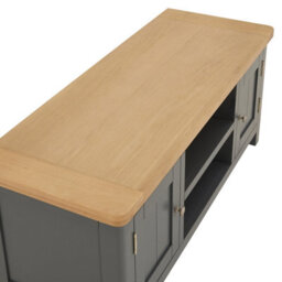 The Furniture Market Marbury Slate Grey Painted Widescreen Tv Unit Stand Up To 60 Tv Size - thumbnail 6