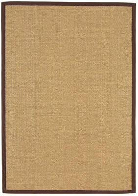 Chocolate Bordered Plain Modern Easy To Clean Rug For Dining Room Bed Room And Living Room-240Cm X 340Cm