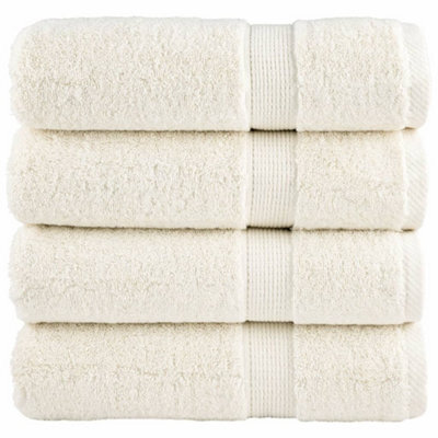 Berkfield Premium Hand Towels Solund 4 Pcs Cream 50X100 Cm 600 Gsm - image 1