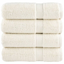 Berkfield Premium Hand Towels Solund 4 Pcs Cream 50X100 Cm 600 Gsm