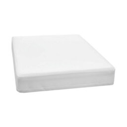 Living And Home Double Size Waterproof Fully Mattress Encasement Protector Jersey Knit Fabric Pure White 135Cm X 190Cm X 40Cm