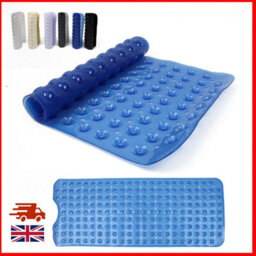 Divchi Shower Bath Mat Non Slip Anti Mould & Mildew With Strong Suction Cups Grip And Drain Holes Blue 40X100Cm - thumbnail 7