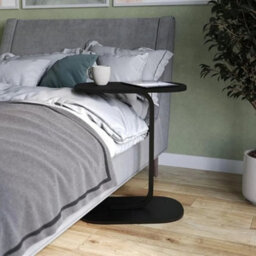 Black Shaped Side Table Slide Under Sofa,modern Coffee Table For Bedroom Living Room - thumbnail 3