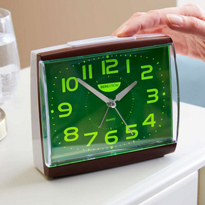 Bergstrom Easy To Read Alarm Clock, Silent Second Hand, No Irritating Ticking, Loud Alarm, Clock Face Absorbs Natural Light To Glow At Night - image 1