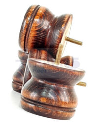 L&F Turned Wood Legs Chestnut Wash 70mm High Set Of 4 Replacement Furniture Bun Feet Settee Chairs Sofas Footstools M10 Shn215 - thumbnail 6