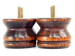 L&F Turned Wood Legs Chestnut Wash 70mm High Set Of 4 Replacement Furniture Bun Feet Settee Chairs Sofas Footstools M10 Shn215 - thumbnail 7
