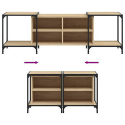Berkfield Industrial Tv Cabinet Sonoma Oak 153X37X50 Cm Engineered Wood - thumbnail 7