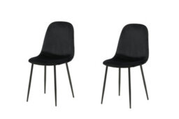Set Of 2 Polar Velvet Dining Chairs -D53Xw46Xh88Cm, Seat Height 48Cm - thumbnail 3