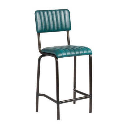 Dore Mid Bar Stool - Ribbed - Lascari Vintage Teal - image 1