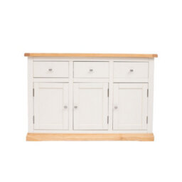 Cabinet Bits Trevi Off White 3 Drawer 3 Door Sideboard Chrome Knob - thumbnail 1