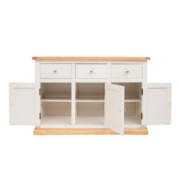 Cabinet Bits Trevi Off White 3 Drawer 3 Door Sideboard Chrome Knob - thumbnail 4