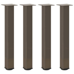 Berkfield Console Table Legs 4 Pcs Natural Steel 72-74 Cm Steel - thumbnail 2