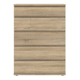 Wyld Haus Copenhagen Natural Oak-Effect 5-Drawer Handleless Chest Of Drawers - thumbnail 3