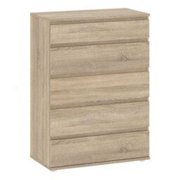 Wyld Haus Copenhagen Natural Oak-Effect 5-Drawer Handleless Chest Of Drawers - thumbnail 2
