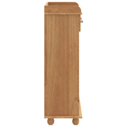 Walplus Wine Cabinet Askim With 12 Bottle Holders Honey Brown Solid Wood Pine - thumbnail 7