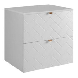 Heze Furniture Trend Herringbone Pattern Door 120Cm Bathroom Cabinet Vanity Unit With Worktop - White - thumbnail 4