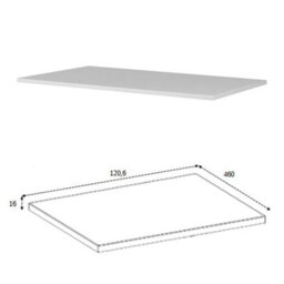 Heze Furniture Trend Herringbone Pattern Door 120Cm Bathroom Cabinet Vanity Unit With Worktop - White - thumbnail 7