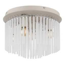 Luminosa Lighting Luminosa Gorley Ceiling Light Matt Sand, Glass Rods, 5X E14 - thumbnail 3