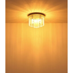 Luminosa Lighting Luminosa Gorley Ceiling Light Matt Sand, Glass Rods, 5X E14 - thumbnail 5