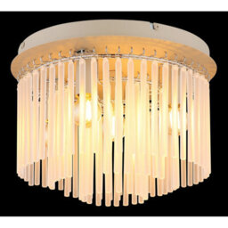Luminosa Lighting Luminosa Gorley Ceiling Light Matt Sand, Glass Rods, 5X E14 - thumbnail 4
