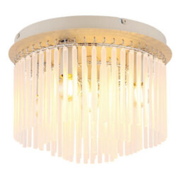 Luminosa Lighting Luminosa Gorley Ceiling Light Matt Sand, Glass Rods, 5X E14 - thumbnail 1