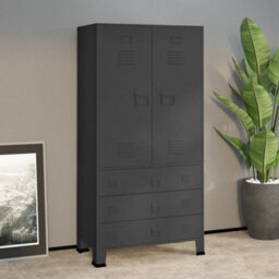 Vidaxl Industrial Wardrobe Anthracite 90X50X180 Cm Metal - thumbnail 1