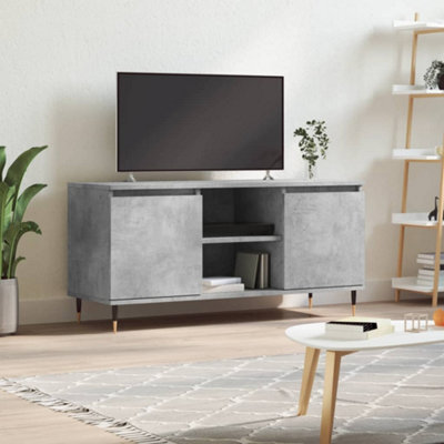 Walplus Tv Cabinet Concrete Grey 104X35X50 Cm Engineered Wood - image 1