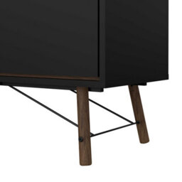 Wyld Haus Juno Matt Black Walnut Sideboard 2 Doors 2 Drawers - thumbnail 8