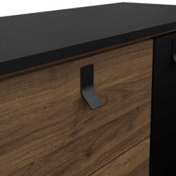Wyld Haus Juno Matt Black Walnut Sideboard 2 Doors 2 Drawers - thumbnail 7