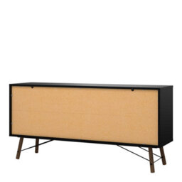 Wyld Haus Juno Matt Black Walnut Sideboard 2 Doors 2 Drawers - thumbnail 5