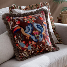 Wylder Mirrored Toucan Embroidered Polyester Filled Cushion - thumbnail 6