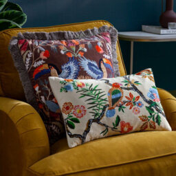 Wylder Mirrored Toucan Embroidered Polyester Filled Cushion - thumbnail 5