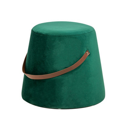 Nordlys Green Velvet With Rope Pouf Vintage Style Living Room - image 1