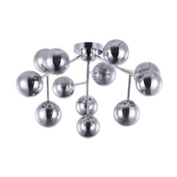 Luminosa Lighting Luminosa Dallas Semi Flush Ceiling Lamp Chrome, 12 Light, G9 - thumbnail 5